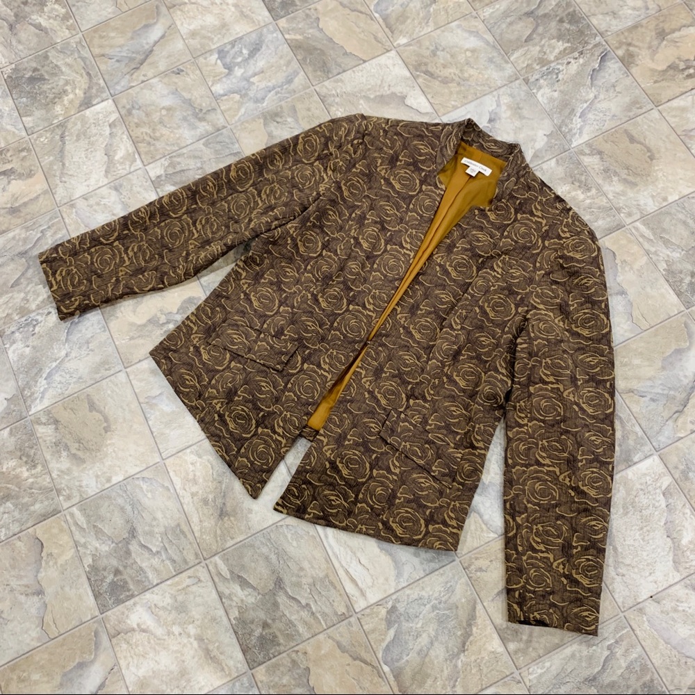 Coldwater Creek Rose Patterned Jacket - image 1